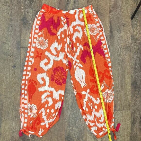 Rachel Zoe NWT Harem Pants Bohemian Boho Hippie Gypsy Wide Leg Oriental Floral M - Picture 11 of 12